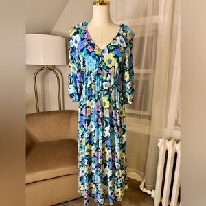 GAP Maternity | Balloon Sleeve Midi Dress